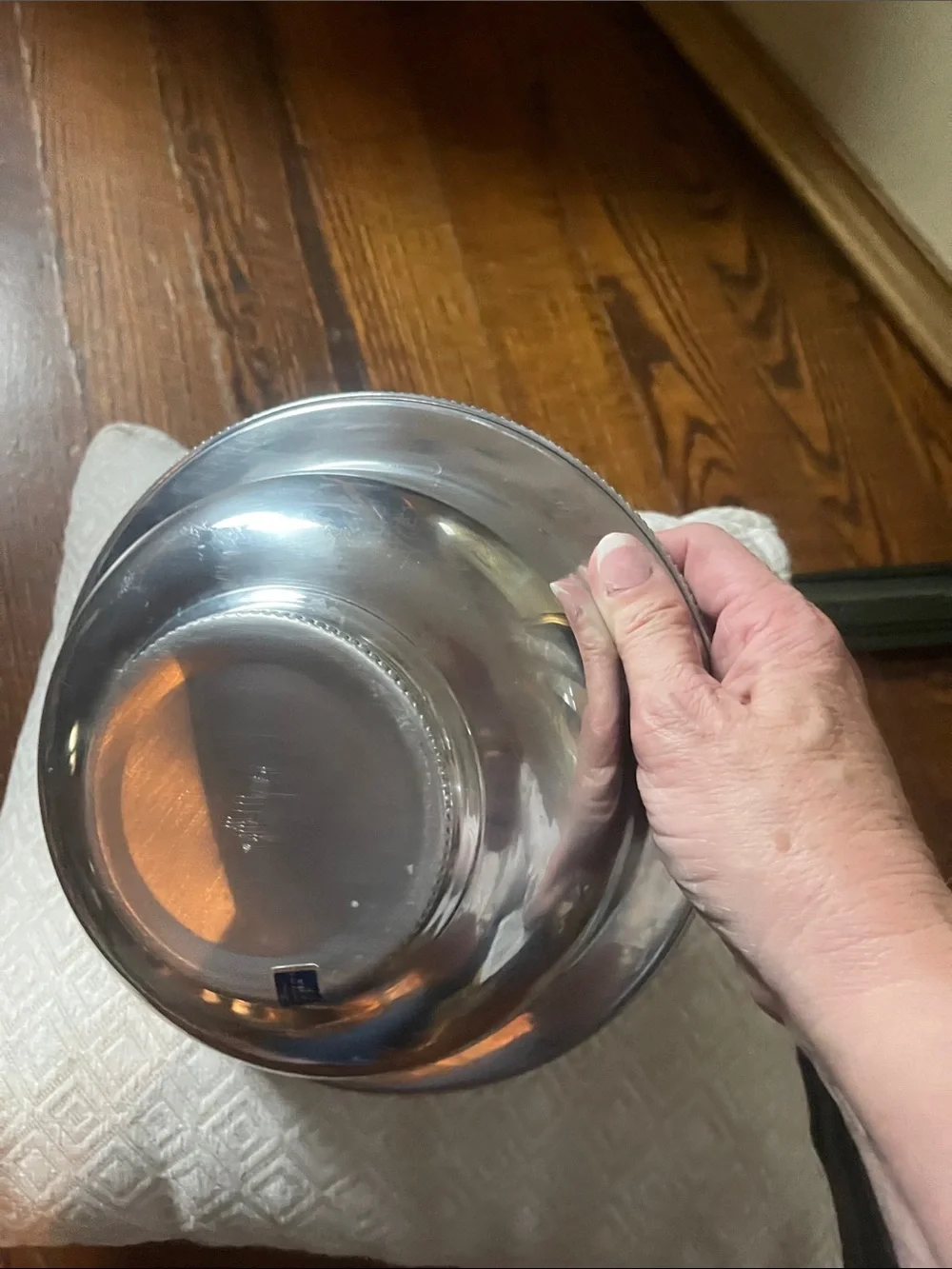 Polished Stainless Steel Covered Serving Bowl - Silver
